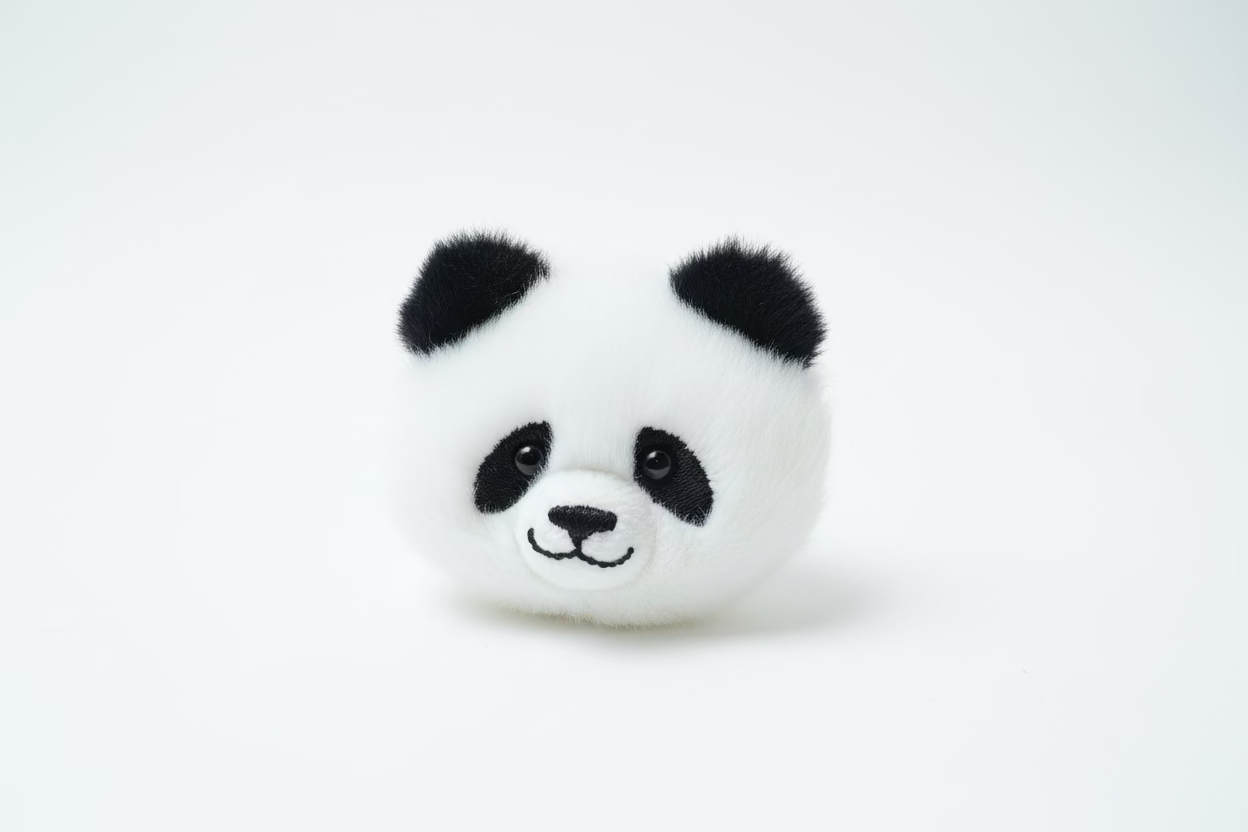 3D Panda Brooch