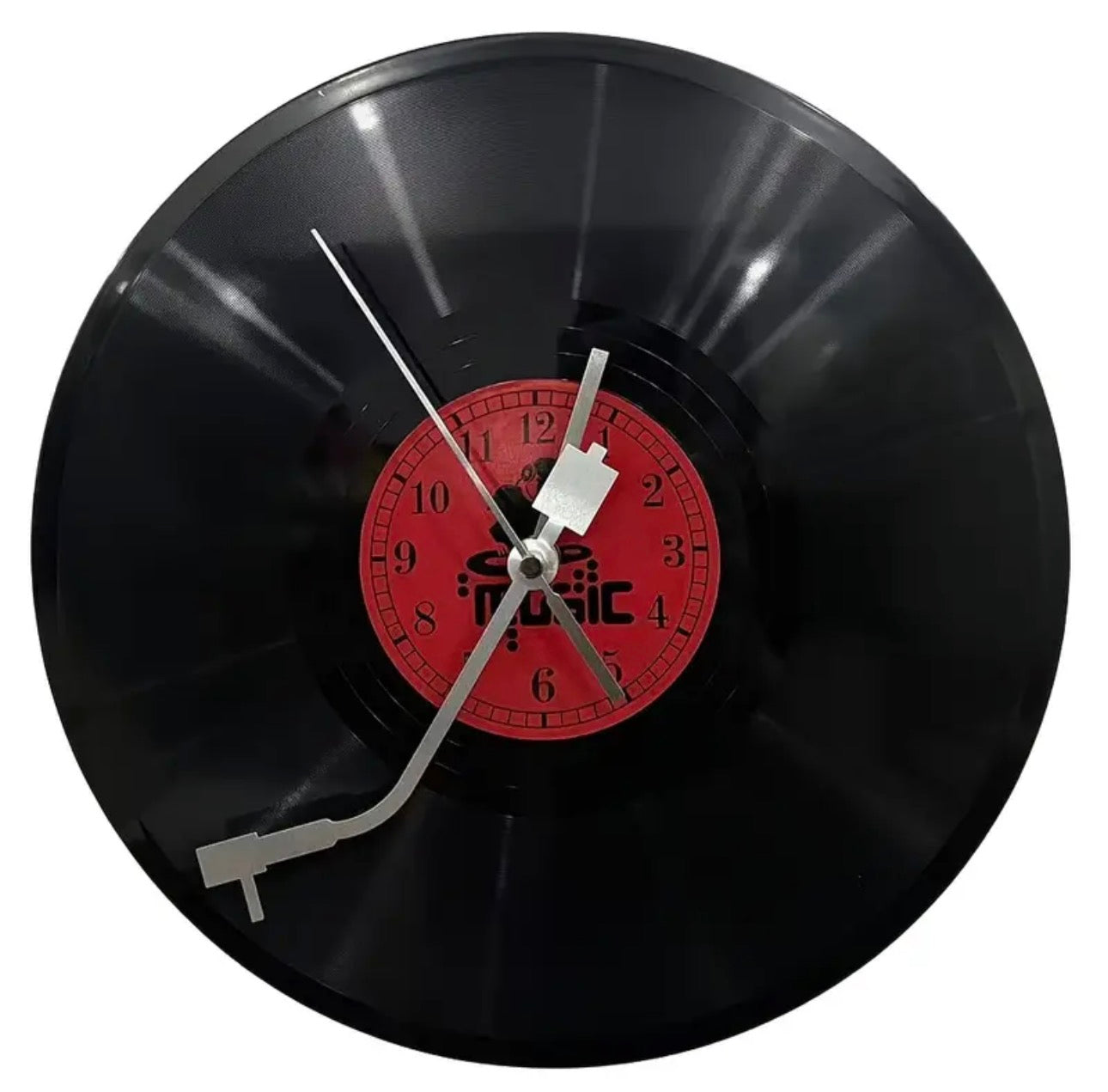 Vinyl record Clock (No Seconds Hand)