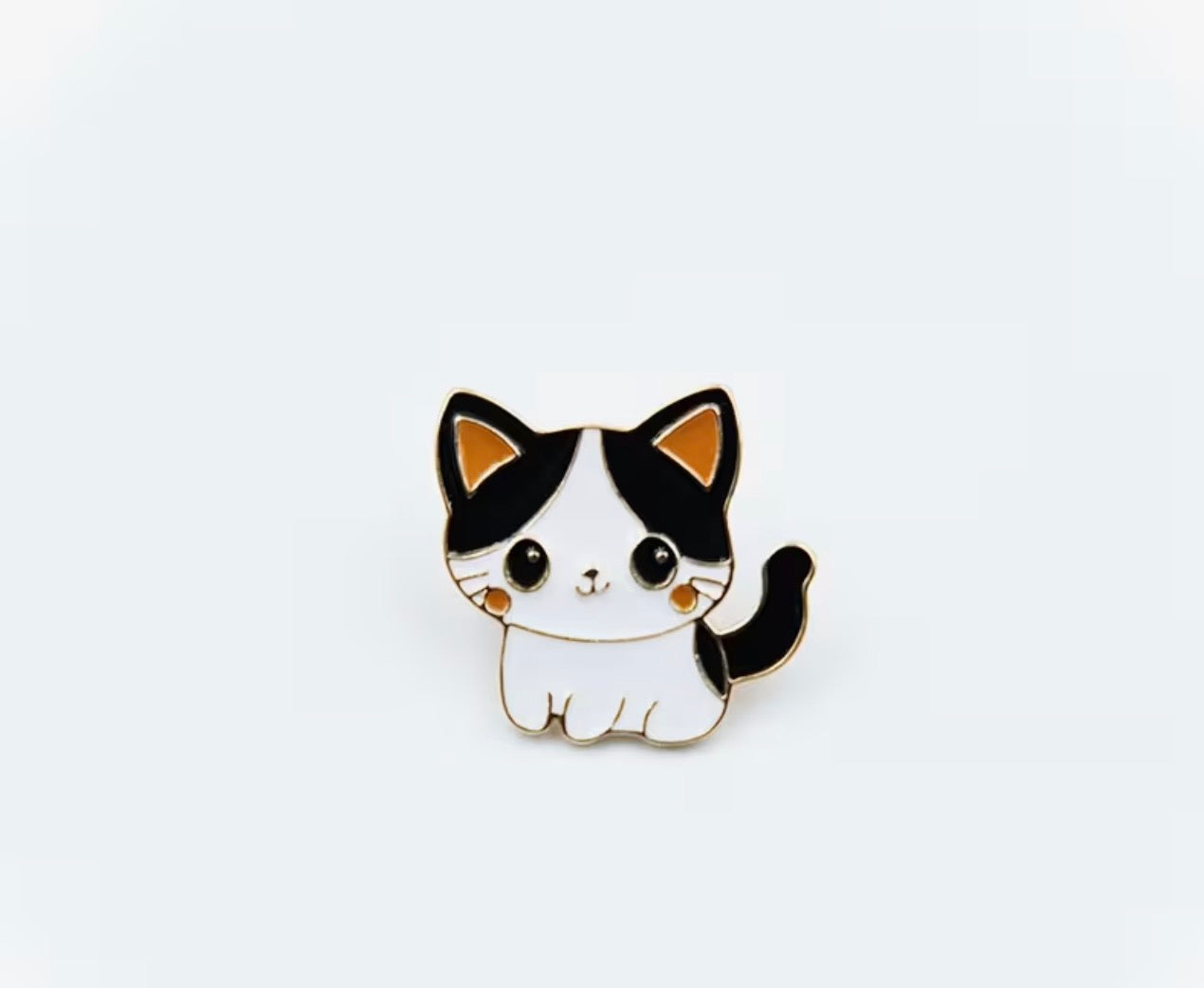Black and White Cat Cat brooch