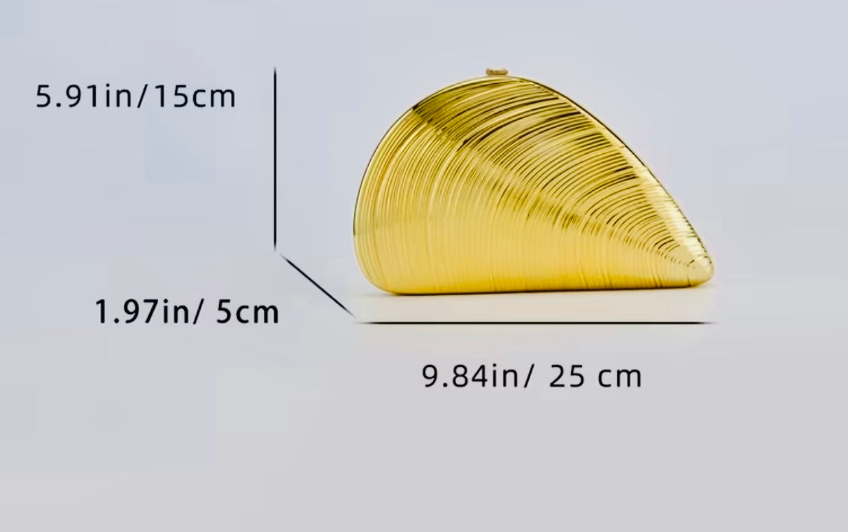 Gold Metallic Shell Bag