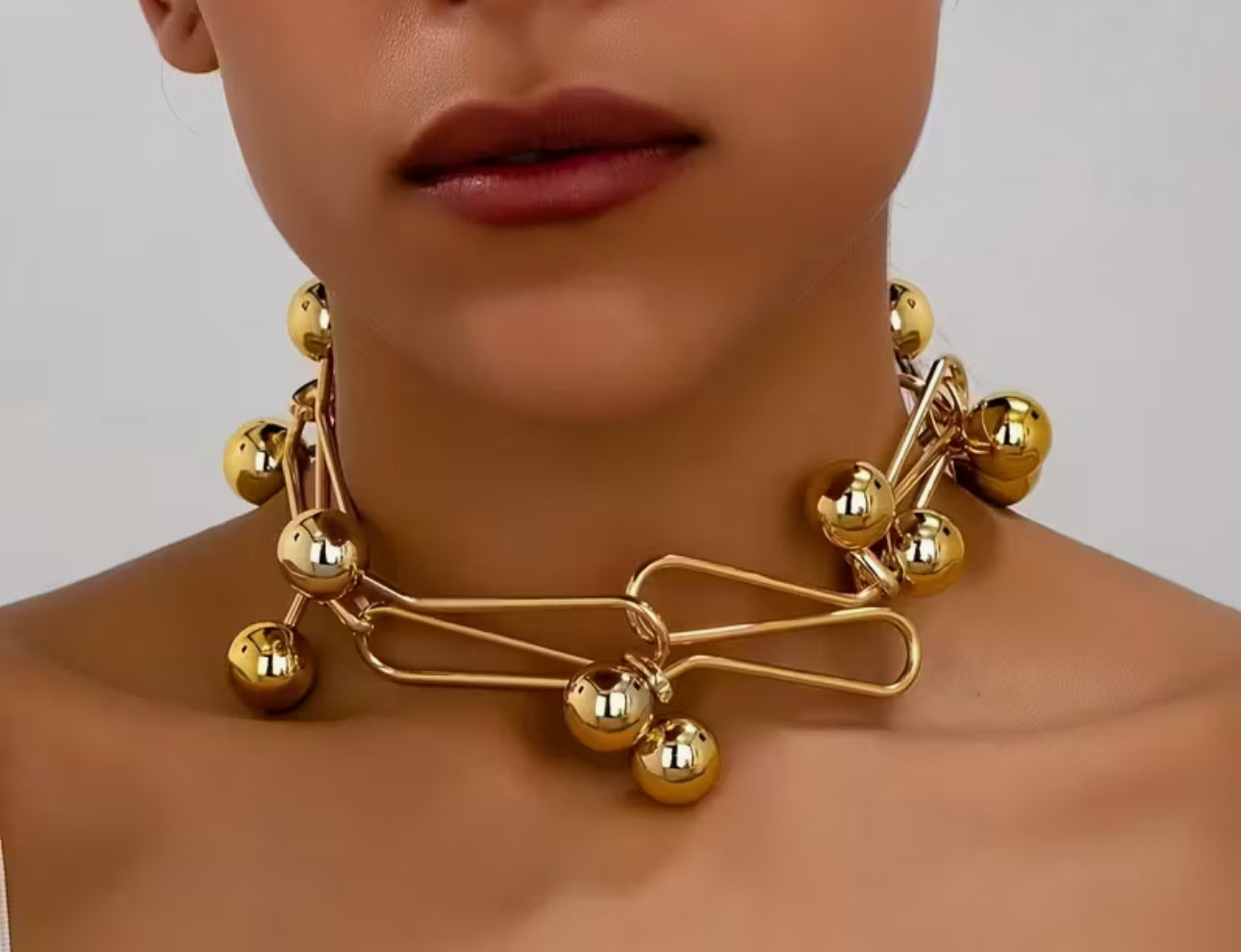 Gold Balls Choker