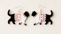 Black Cat in Sweater earrings