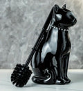 Ceramic Black Cat Toilet brush set