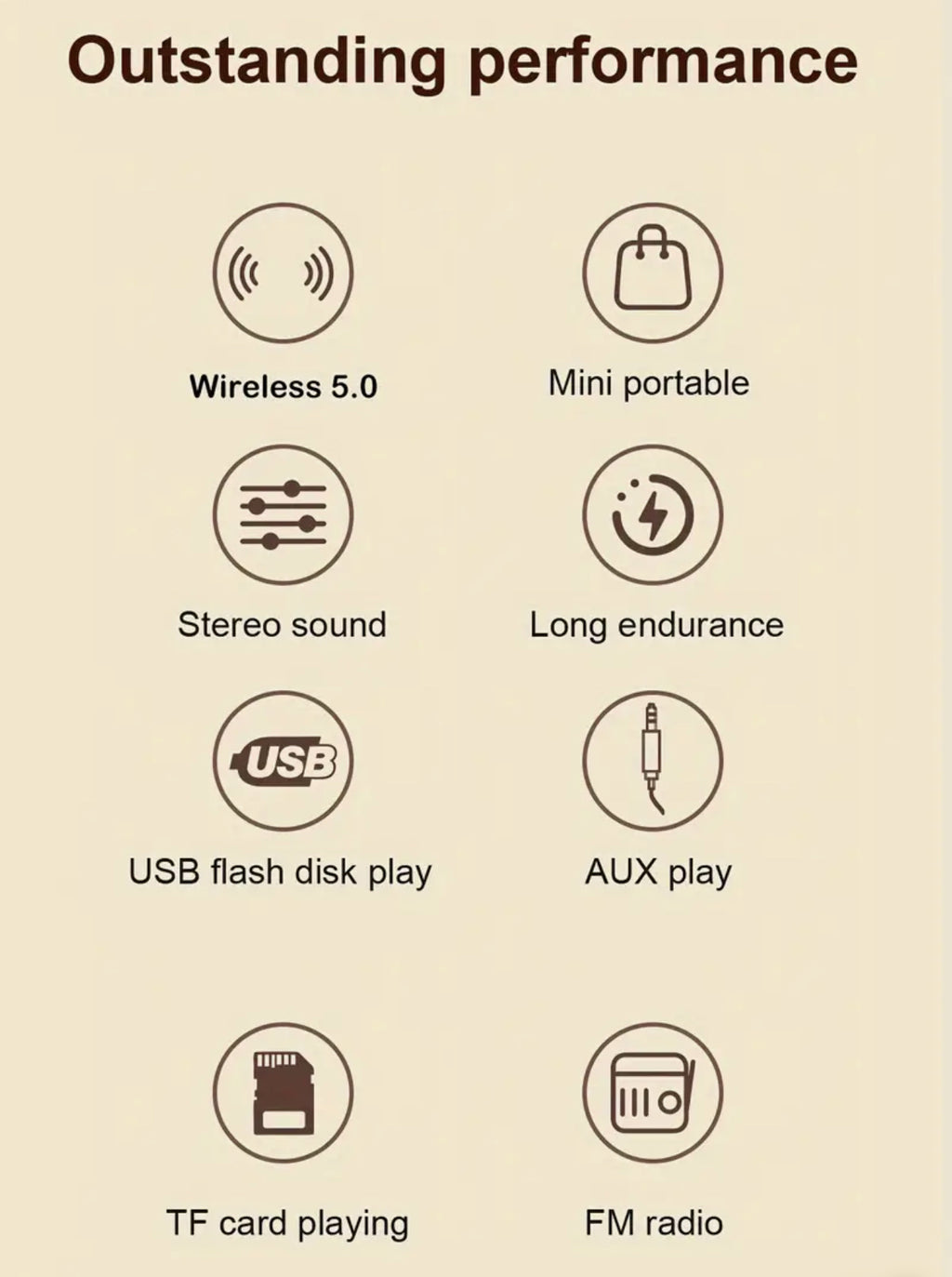 Mini enceintes portables sans fil rétro vertes