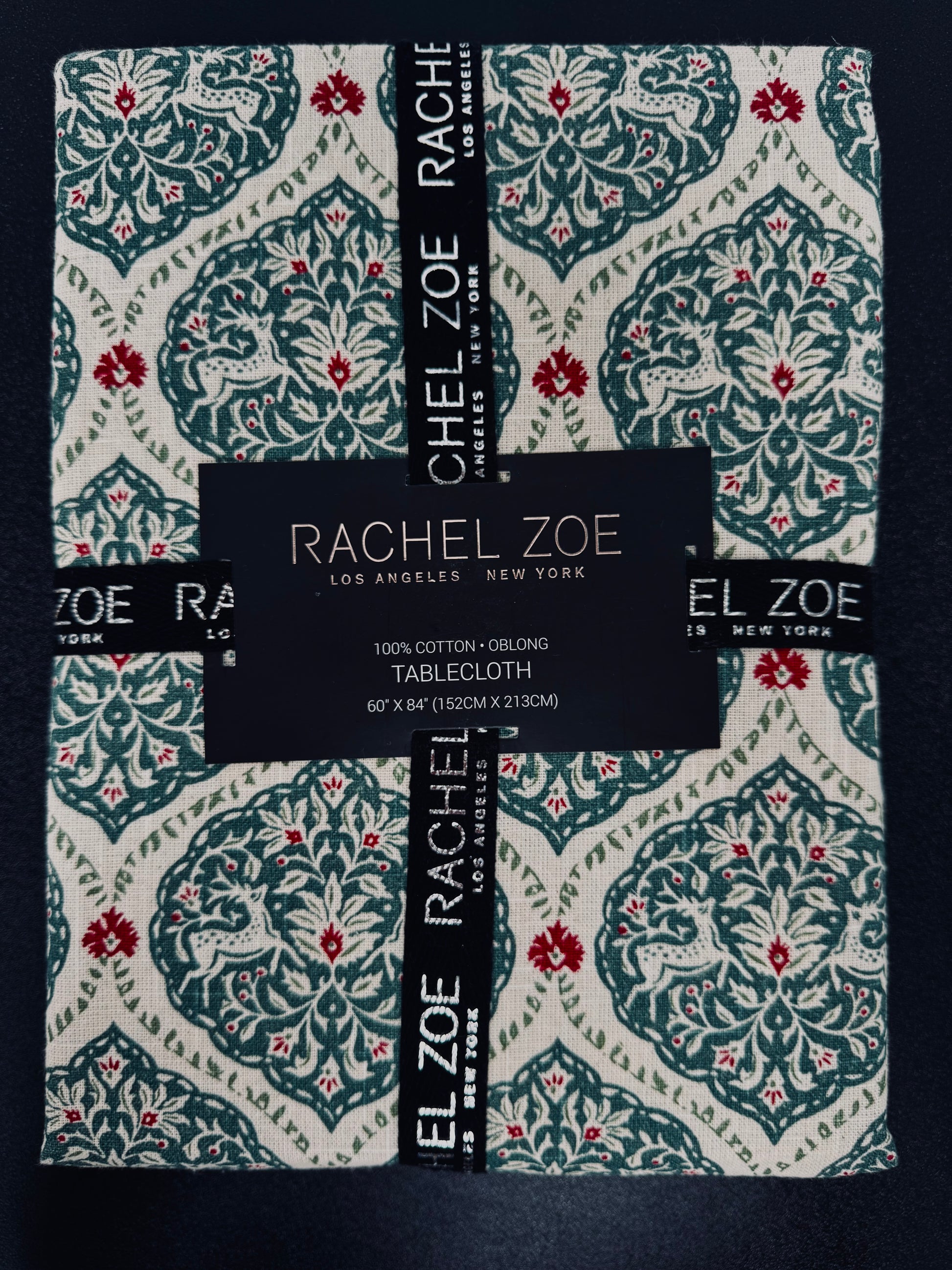 Rachel Zoe Christmas Rectangular Cotton Tablecloth (152cm x 213cm)