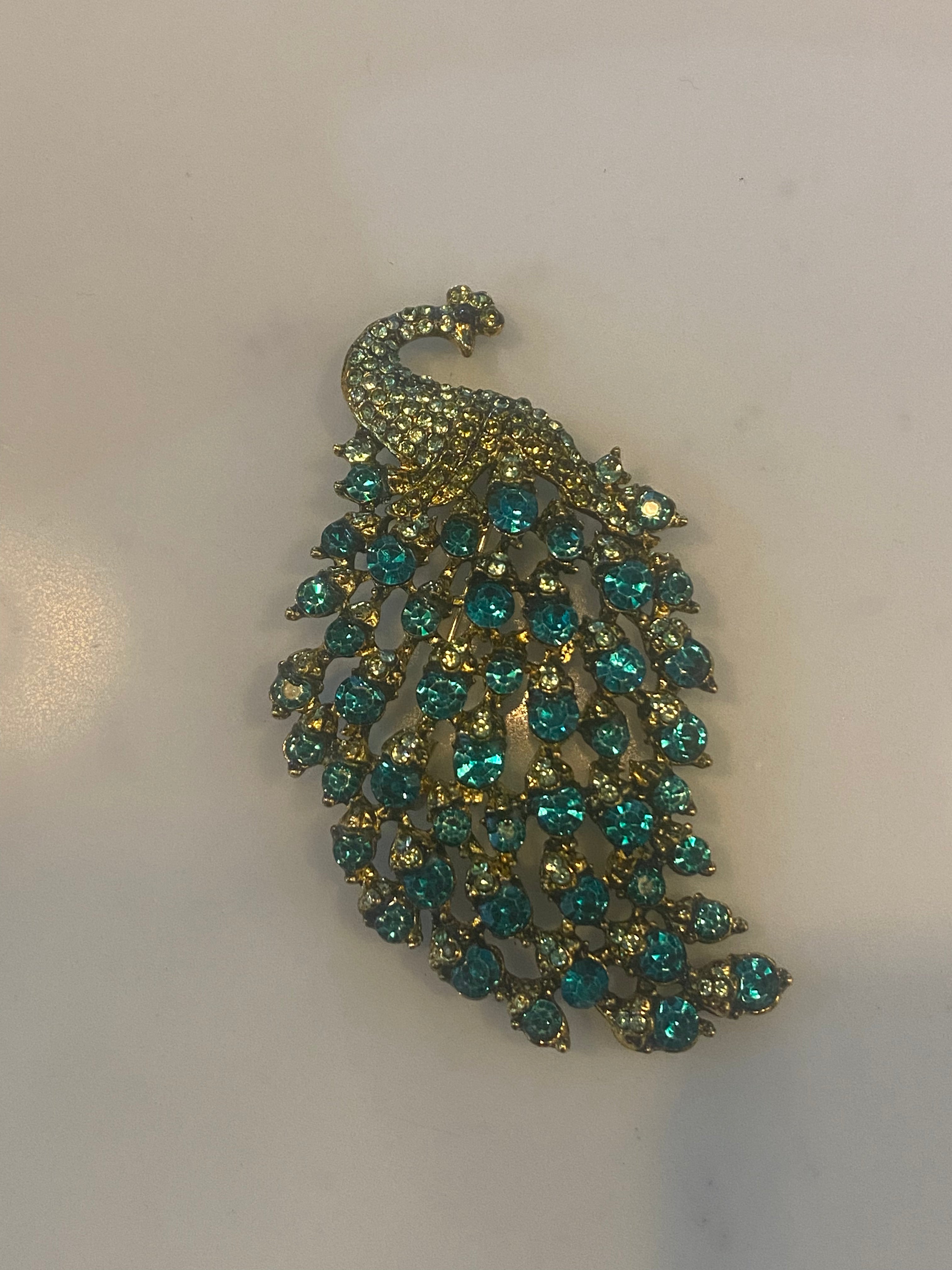 Peacock Brooch
