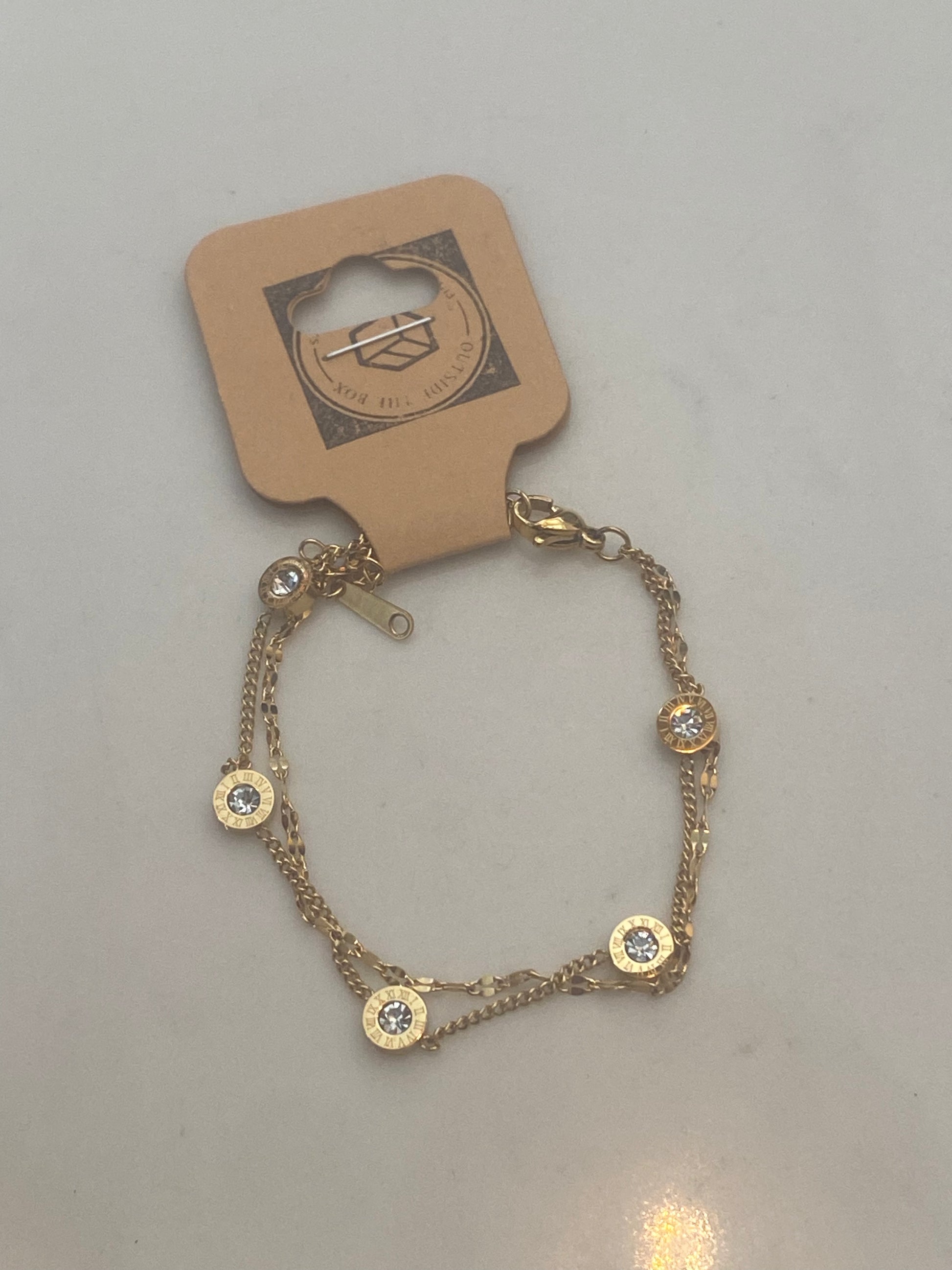 Roman Numeral Gold Bracelet