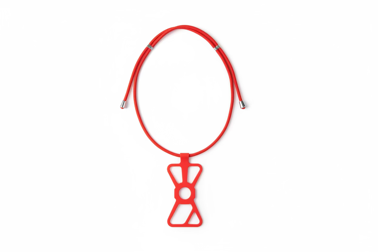 Red Mobile Phone Holder Lanyard (up to 1 metre)