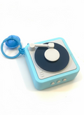 Retro Record Player Keychain with audio recording feature
