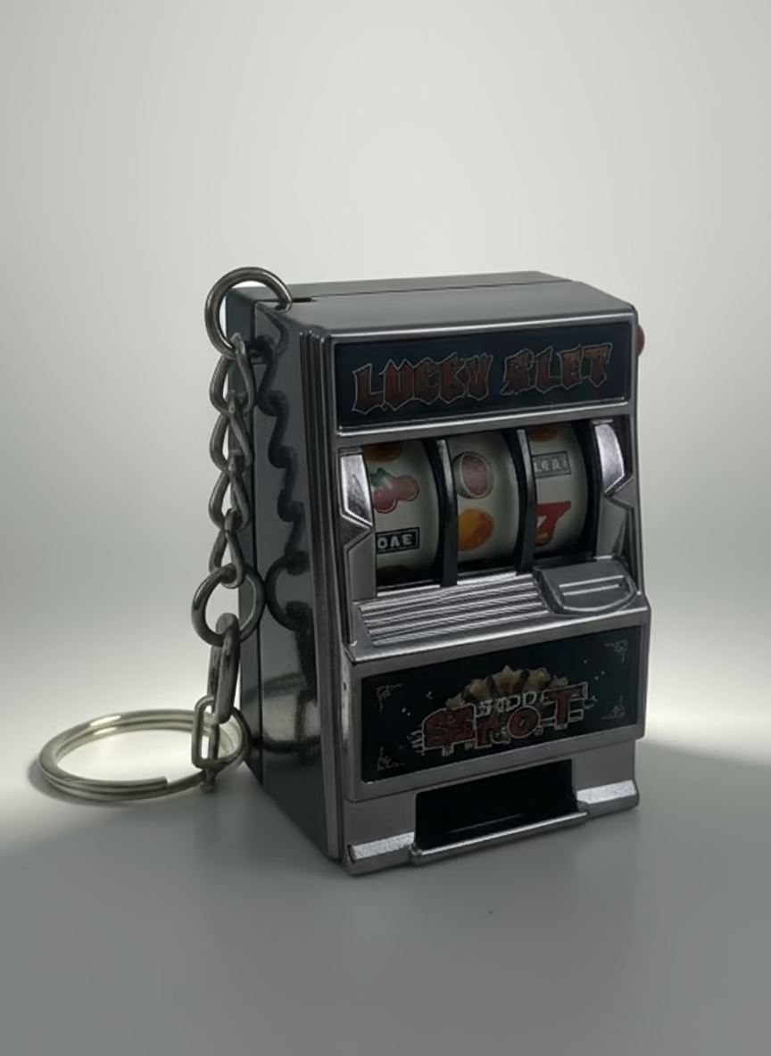 Retro Poker Machine Keychain