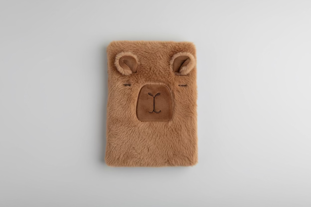 Plush Capybara journal