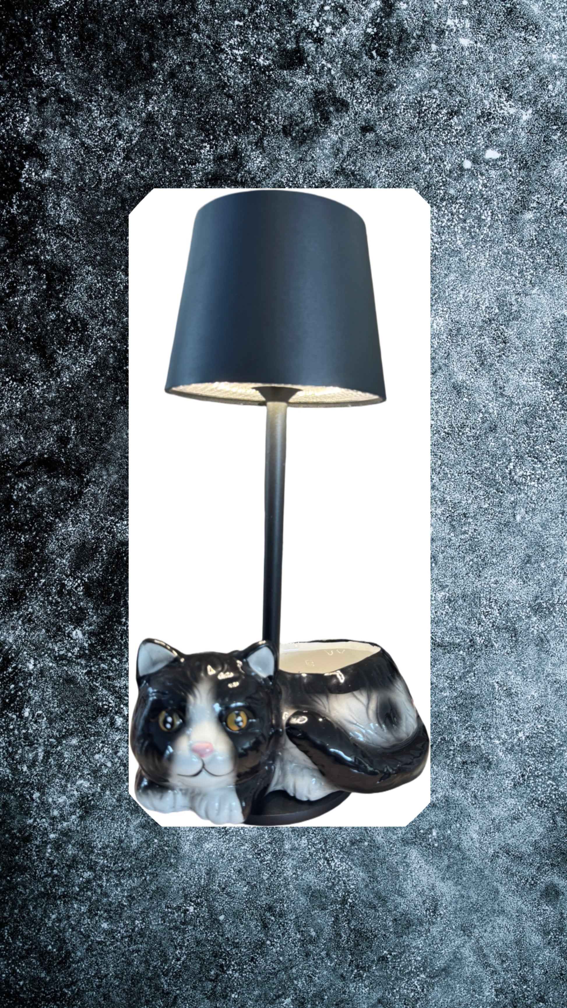 Rechargeable Cat Lamp with Bowl