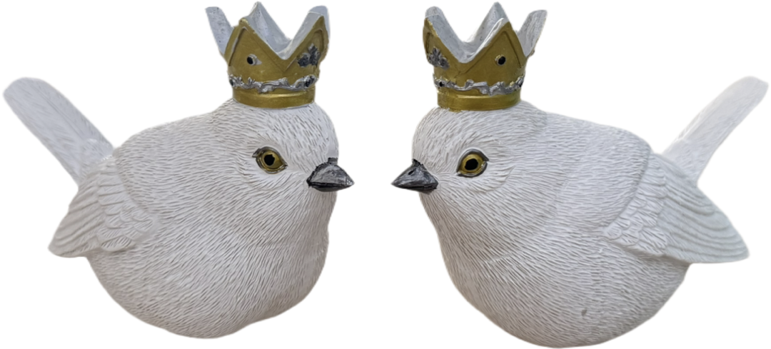 Pair of  Crowned Birds