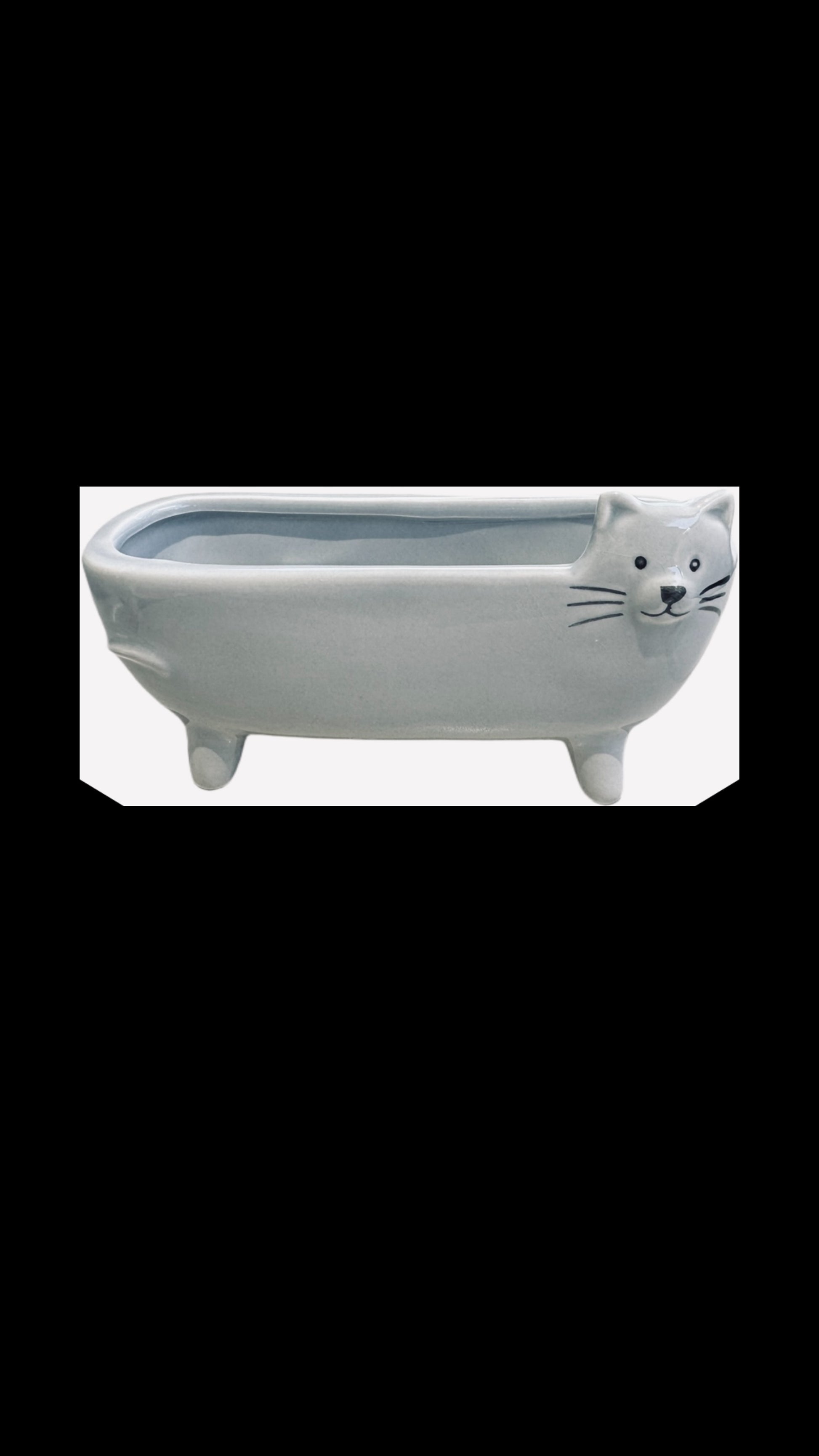 Ceramic Grey Cat Dish