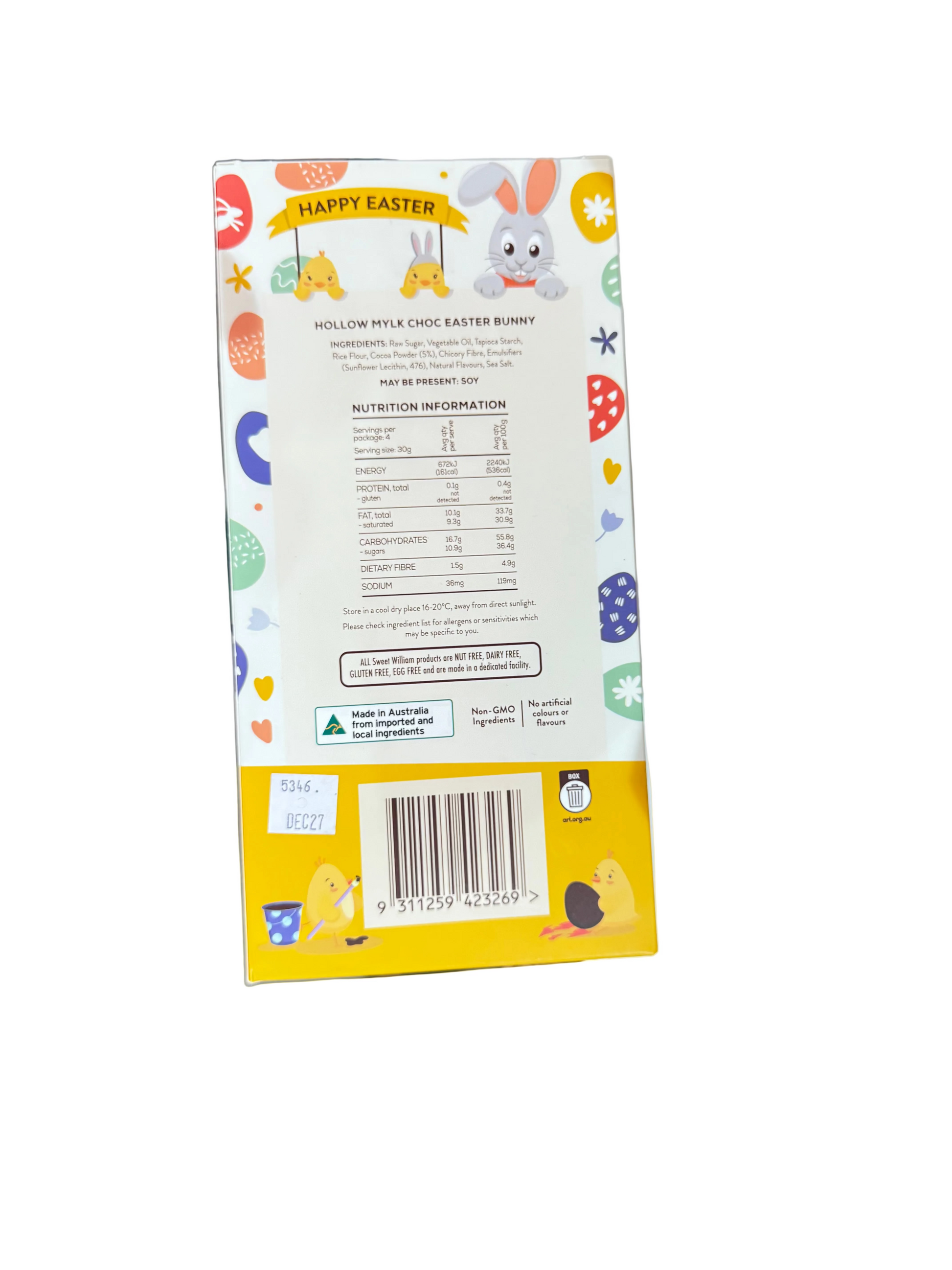 Gluten-Free Dairy-Free Chocolate Bunny 120g