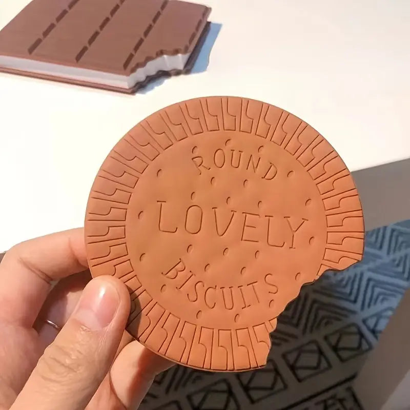 Bloc-notes en forme de biscuit