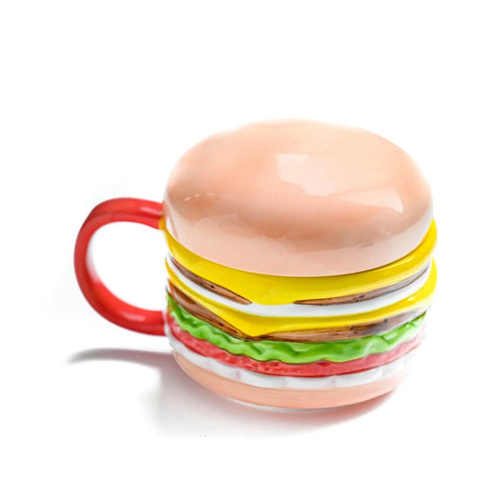 Burger mug and lid