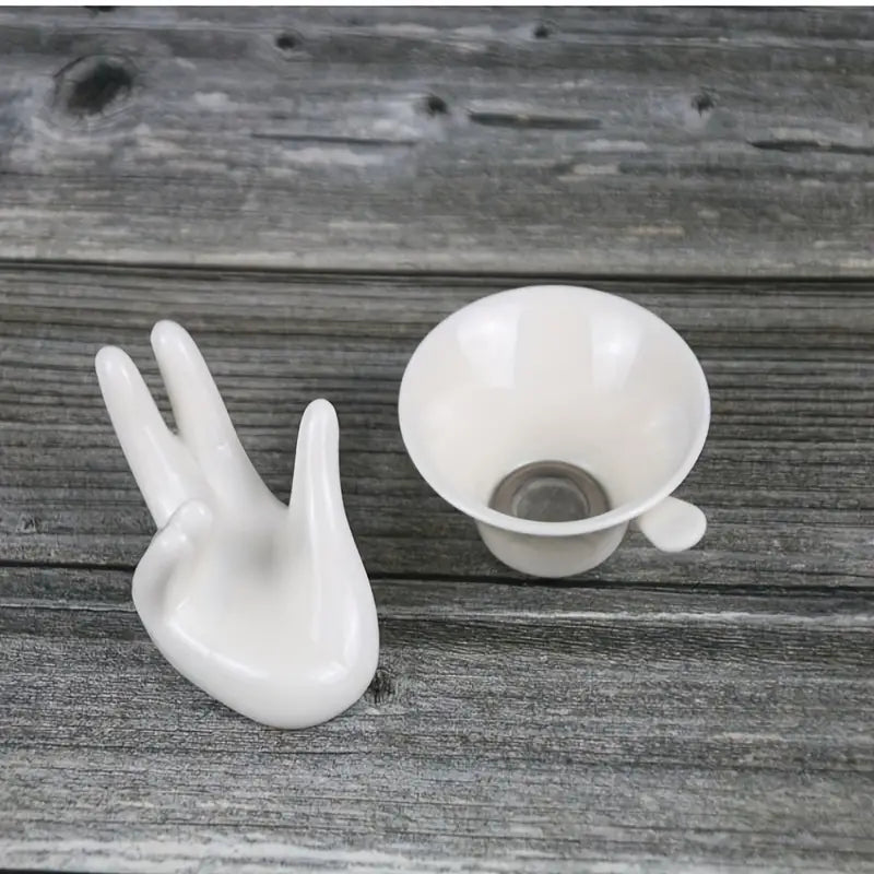 2 piece Ceramic Tea Strainer