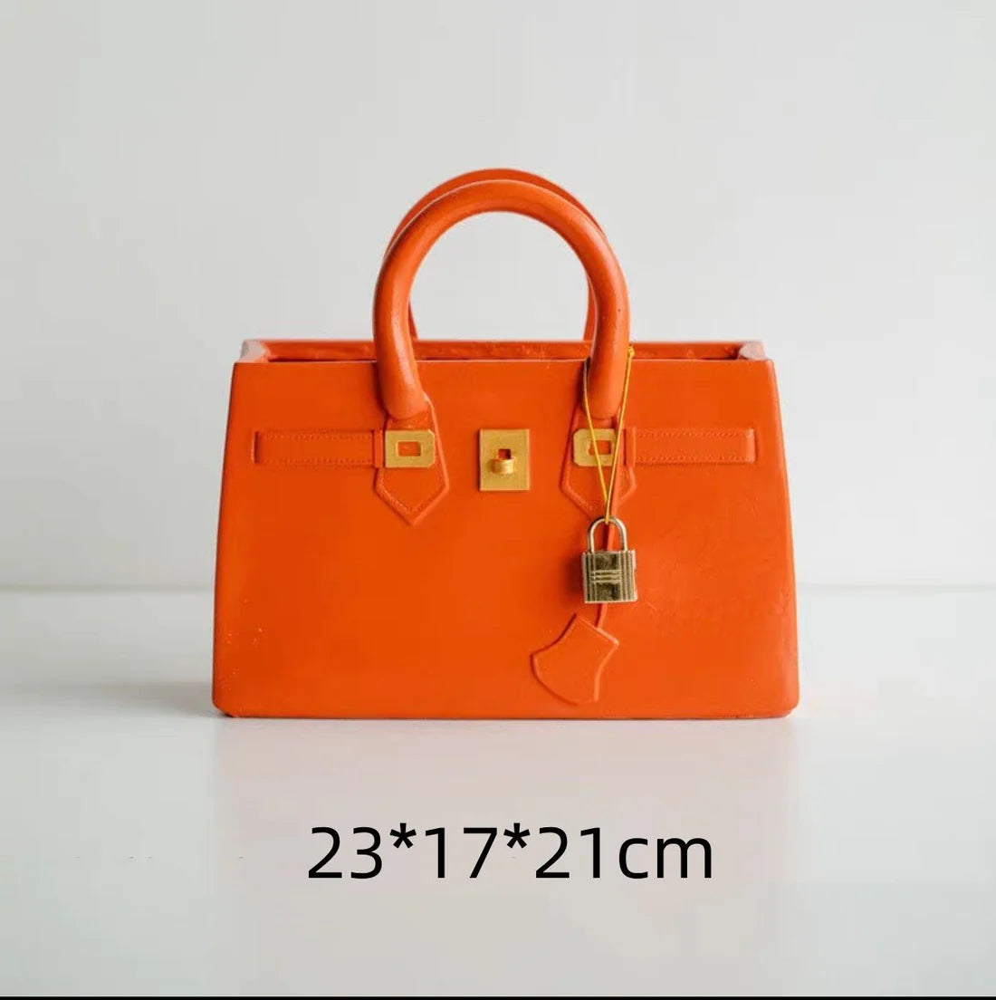 Orange handbag vase