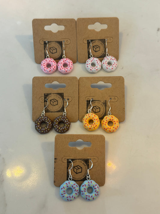 Donut sterling silver earrings