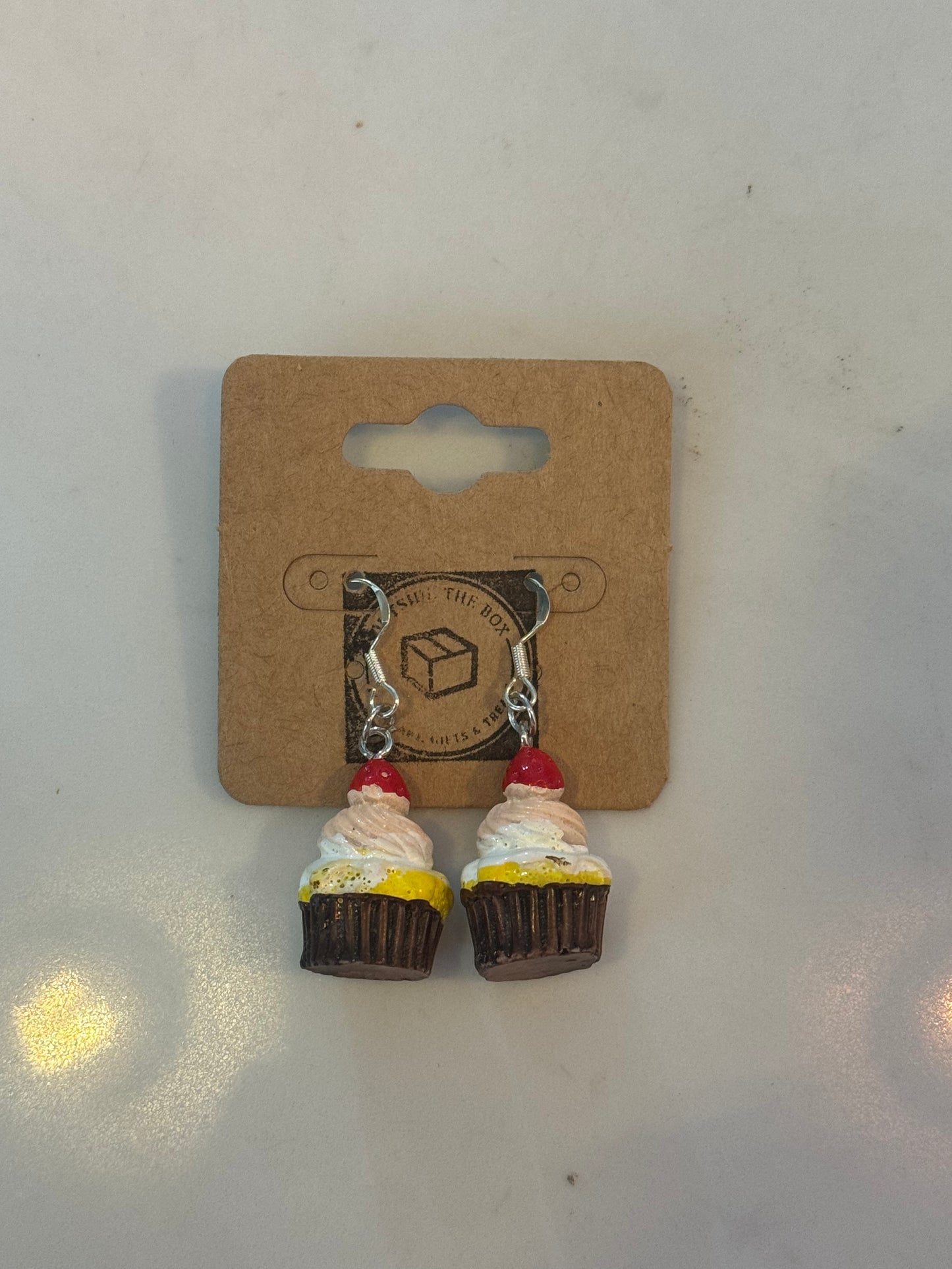 Cupcake sterling silver earrings