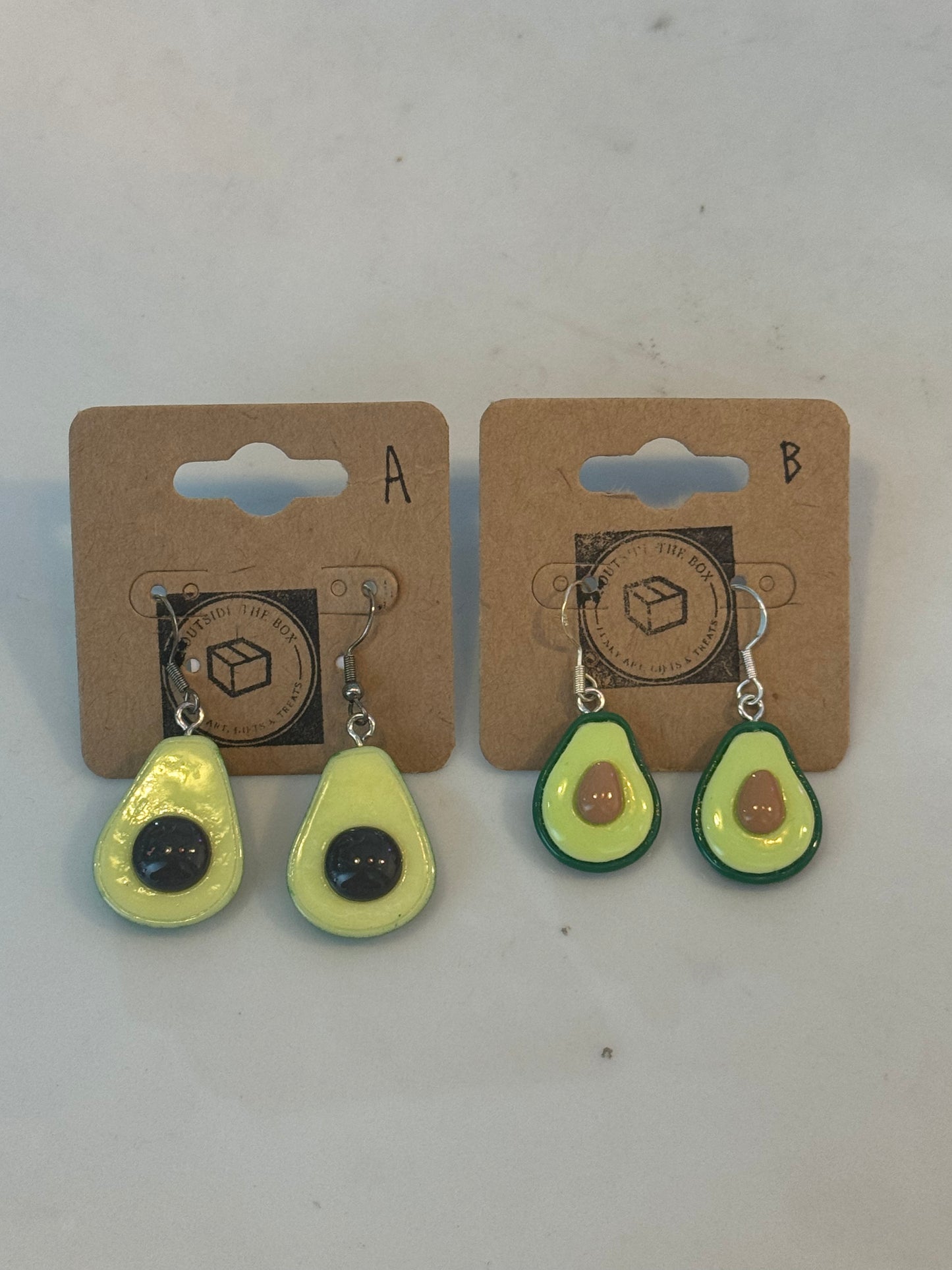 Avocado sterling silver earrings