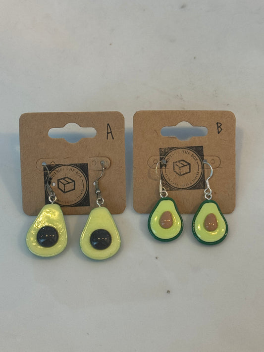 Avocado sterling silver earrings