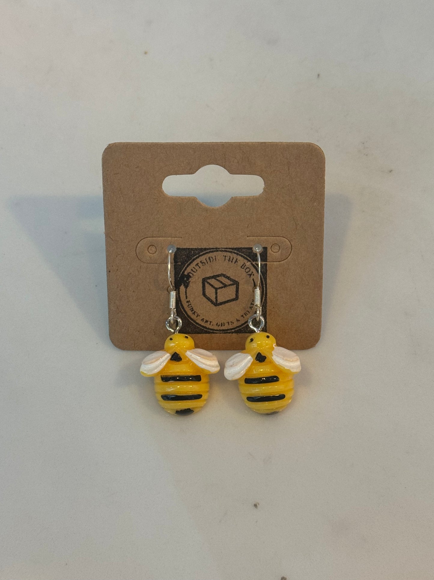 Bee sterling silver earrings