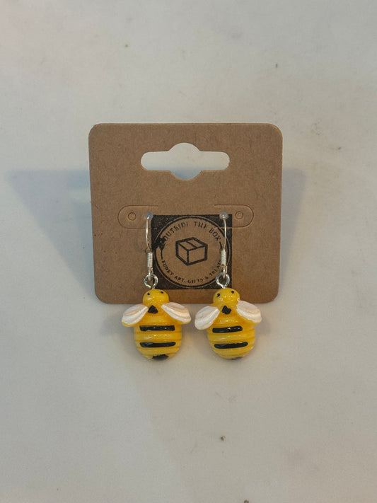 Bee sterling silver earrings