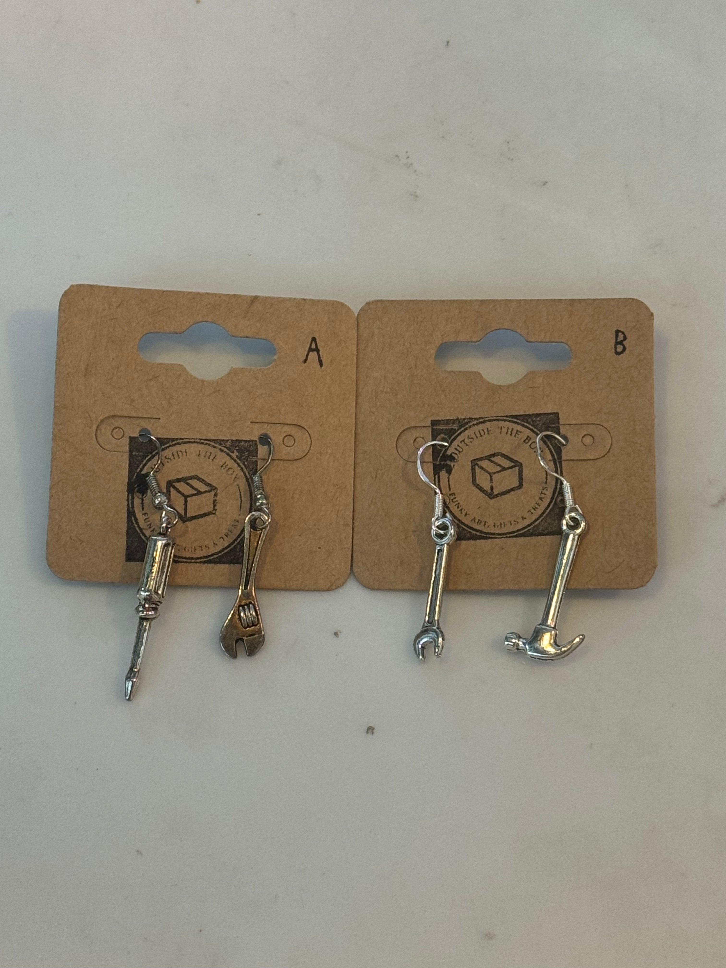 Boucles d'oreilles en argent sterling Tool