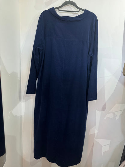 Kazz x La Strada Blue corduroy long sleeve dresses