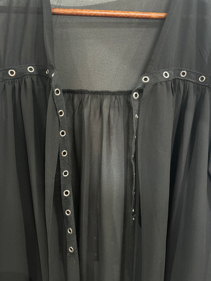 Black sheer cardigan / long sleeve shirt