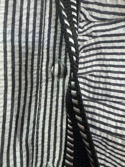 Kazz x Long Sleeved Striped Collared Shirt