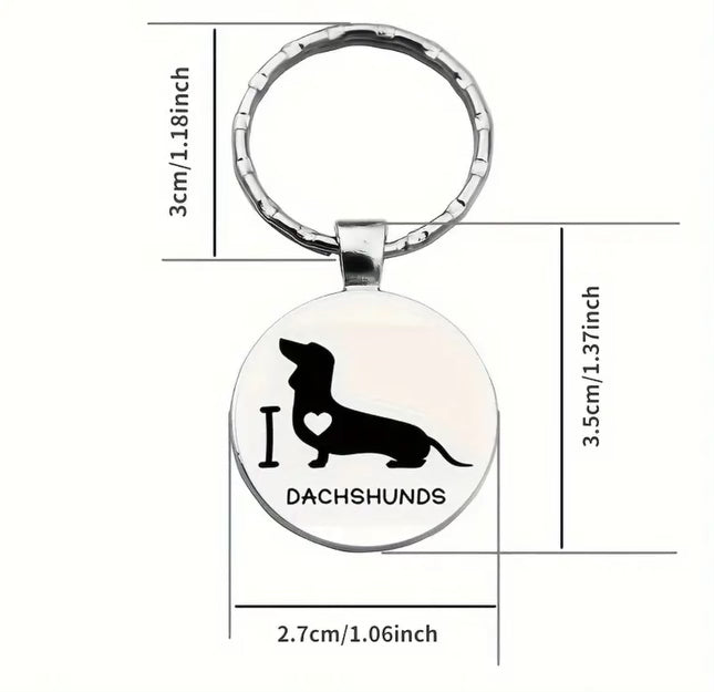 ‘I love Dachshunds’ keychain