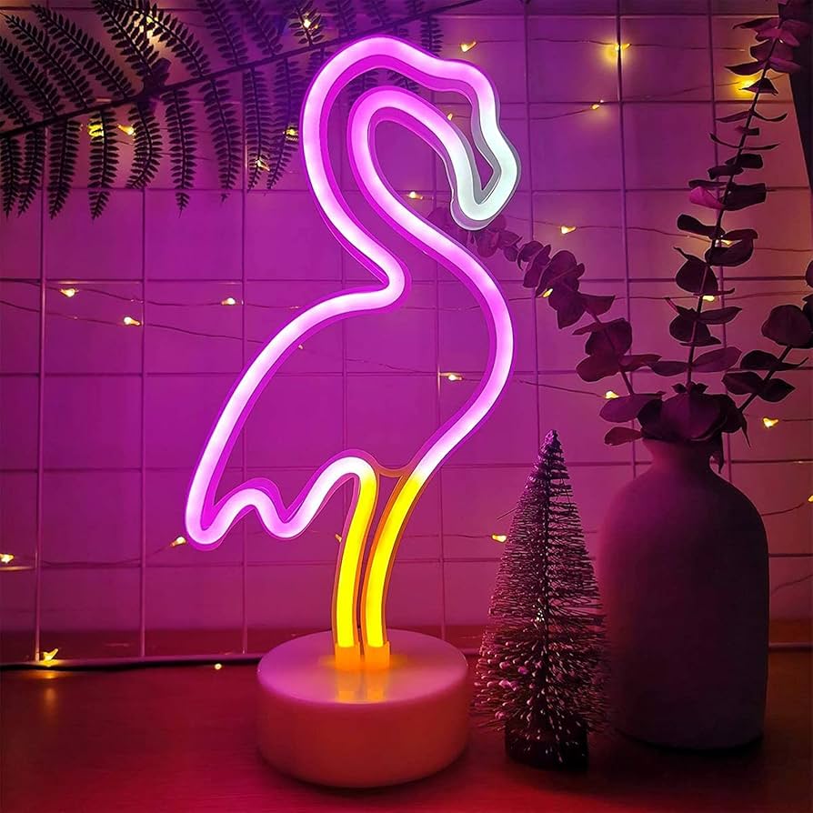 Néon flamant rose