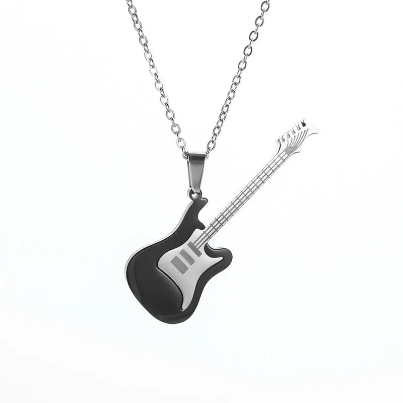 Stainless steel electric Guitar necklace