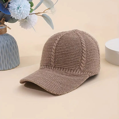 Knitted Baseball cap with glitter twist