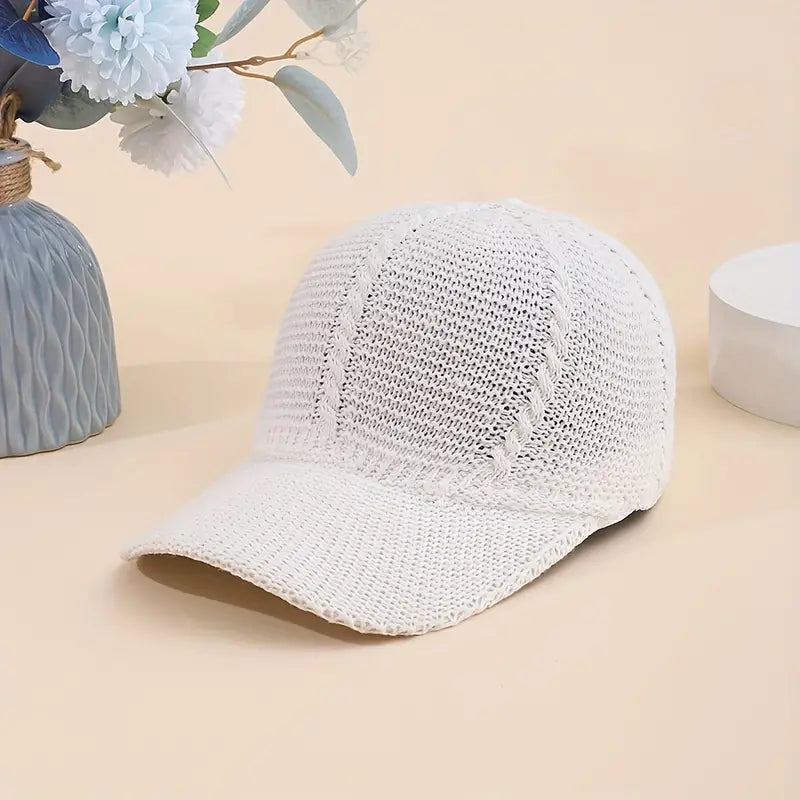 Casquette de baseball tricotée avec une touche de paillettes