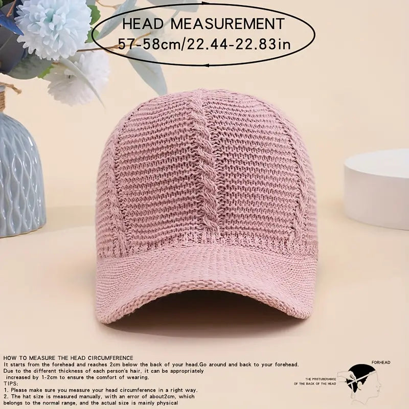 Casquette de baseball tricotée avec une touche de paillettes