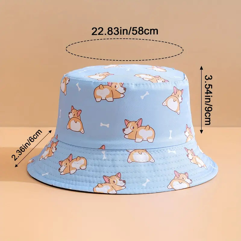 Chapeau bob à fesses de corgi
