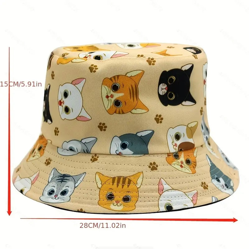 Chapeau bob à tête de chat