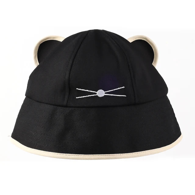 Cat with ears bucket hat