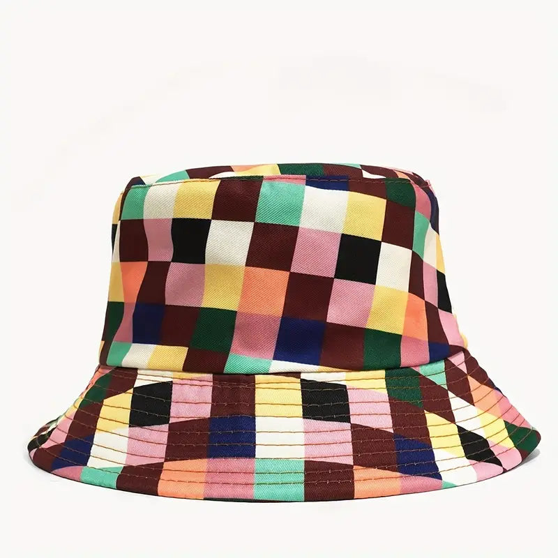 Geometric print bucket hat