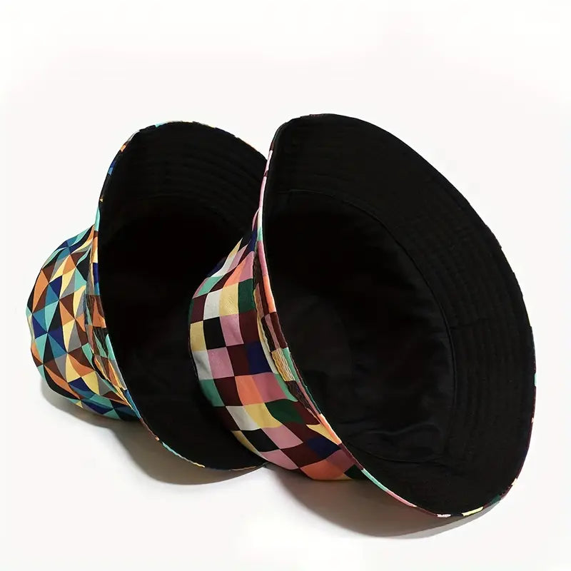 Geometric print bucket hat