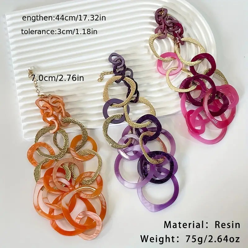 Collier en résine fait main