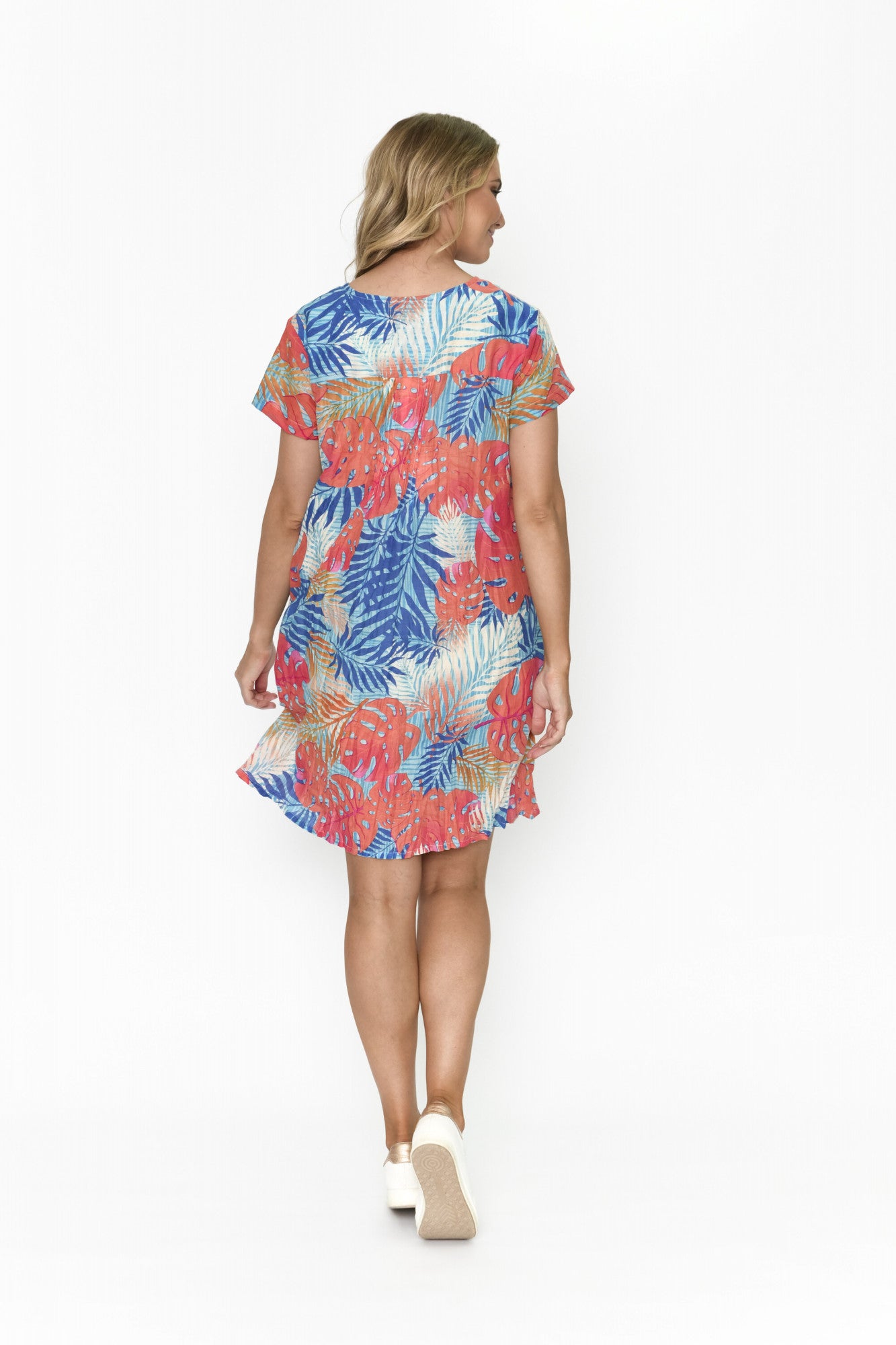 100% Cotton NICOLA Dress (Verdant Leaf Print)