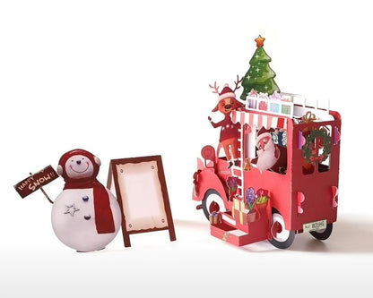 3D Greeting Card - Christmas Truck