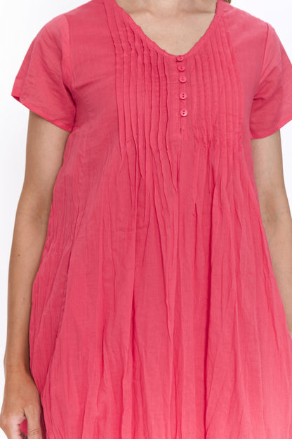 100% Cotton TAYLOR Dress (Cherry)