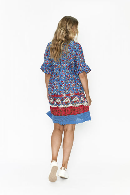 100% Cotton HANNAH Tunic Boho Dress (Enchanted Garden)