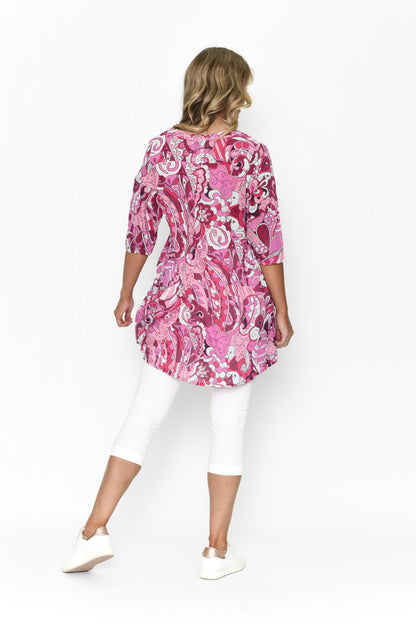 100% Cotton ALISON Tunic (Pink Paradise)